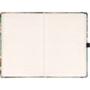 Keménytáblás notesz krémszínű lapokkal, vonalas, leszorító gumiszalaggal Claude Monet 130x210mm, Presco