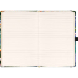 Keménytáblás notesz krémszínű lapokkal, vonalas, leszorító gumiszalaggal Claude Monet 130x210mm, Presco