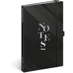 Keménytáblás notesz krémszínű lapokkal, vonalas, leszorító gumiszalaggal Elegant 130x210mm, Presco Író- irodaszer, papíráru Presco