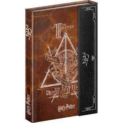 Határidőnapló mágnessel záródó, heti, fehér lapokkal Harry Potter 110x160mm, Presco