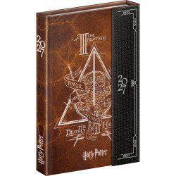 Határidőnapló mágnessel záródó, heti, fehér lapokkal Harry Potter 110x160mm, Presco Író- irodaszer, papíráru Presco
