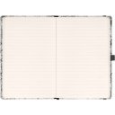 Keménytáblás notesz krémszínű lapokkal, vonalas, leszorító gumiszalaggal Fortnite – Legends 130x210mm, Presco