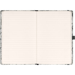 Keménytáblás notesz krémszínű lapokkal, vonalas, leszorító gumiszalaggal Fortnite – Legends 130x210mm, Presco