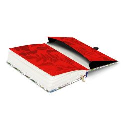Keménytáblás notesz krémszínű lapokkal, pontozott, leszorító gumiszalaggal Herbs 130x210mm, Presco Író- irodaszer, papíráru Presco
