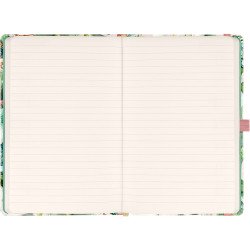 Keménytáblás notesz krémszínű lapokkal, vonalas, leszorító gumiszalaggal Lilium 130x210mm, Presco Író- irodaszer, papíráru Presco