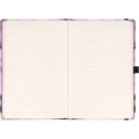 Keménytáblás notesz krémszínű lapokkal, vonalas, leszorító gumiszalaggal Sakura 130x210mm, Presco