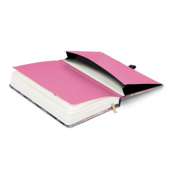Keménytáblás notesz krémszínű lapokkal, vonalas, leszorító gumiszalaggal Sakura 130x210mm, Presco Író- irodaszer, papíráru Presco
