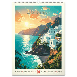 Falinaptár képes  330x460mm Vintage Posters – Distant Travels Realsystem 2027.