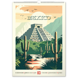 Falinaptár képes  330x460mm Vintage Posters – Distant Travels Realsystem 2027.