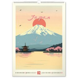 Falinaptár képes  330x460mm Vintage Posters – Distant Travels Realsystem 2027. Író- irodaszer, papíráru Realsystem