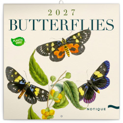 Falinaptár képes lemeznaptár 300x300mm, Butterflies Realsystem 2027. Író- irodaszer, papíráru Realsystem
