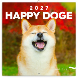 Falinaptár képes lemeznaptár 300x300mm, Happy Doge Realsystem 2027. Író- irodaszer, papíráru Realsystem