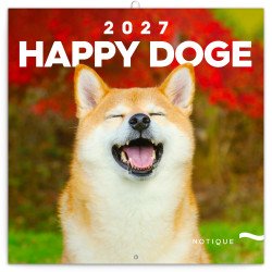 Falinaptár képes lemeznaptár 300x300mm, Happy Doge Realsystem 2027. Író- irodaszer, papíráru Realsystem