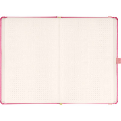 Klasszikus notesz Vivella borítással Pink, pontozott, 13x21cm, Presco