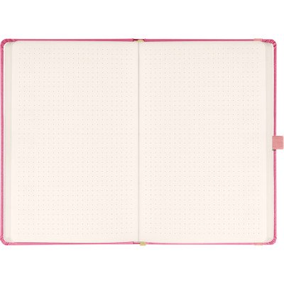 Klasszikus notesz Vivella borítással Pink, pontozott, 13x21cm, Presco