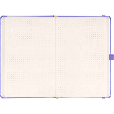 Klasszikus notesz Vivella borítással Lila, pontozott, 13x21cm, Presco