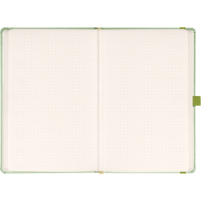 Klasszikus notesz Vivella borítással Green, pontozott, 13x21cm, Presco