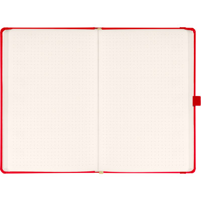 Klasszikus notesz Taggia borítással Red, pontozott, 13x21cm, Presco