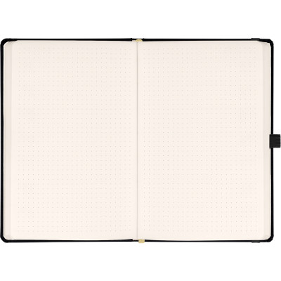Klasszikus notesz Taggia borítással Black, pontozott, 13x21cm, Presco