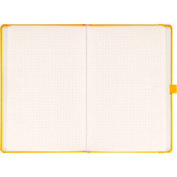 Klasszikus notesz Vivella borítással Yellow, pontozott, 13x21cm, Presco