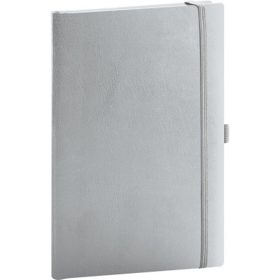 Klasszikus notesz Balacron borítással silver, vonalas, 15x21cm, Presco