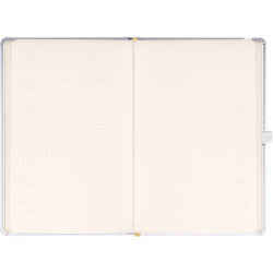 Klasszikus notesz Balacron borítással silver, pontozott, 15x21cm, Presco