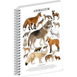 Jegyzetfüzet ikerspirálos Animalium – Canines, vonalas, 21x29,7cm A4, Presco Író- irodaszer, papíráru Presco