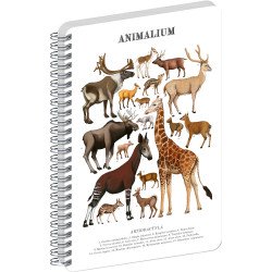 Jegyzetfüzet ikerspirálos Animalium – Artiodactyls, sima, 21x29,7cm A4, Presco Író- irodaszer, papíráru Presco
