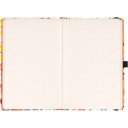 Keménytáblás notesz krémszínű lapokkal, pontozott, leszorító gumiszalaggal Herbal 130x210mm, Presco