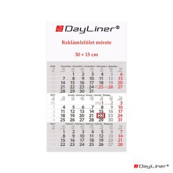 Speditőr naptár 1 tömb, 3 hónap Primus Classic 300 × 480 mm, fehér lapokkal Fejrész üres Dayliner 2027. Író- irodaszer, papíráru Dayliner