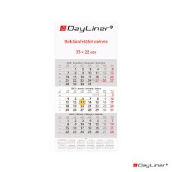 Speditőr naptár 1 tömb, 3 hónap SP-1 330 × 670 mm, fehér lapokkal Fejrész üres Dayliner 2027. Író- irodaszer, papíráru Dayliner