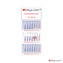 Speditőr naptár 3 tömb, 3 hónap Maxi Club 350 × 820 mm, fehér lapokkal Fejrész üres Dayliner 2027. Író- irodaszer, papíráru Dayliner