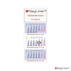 Speditőr naptár 3 tömb, 3 hónap Maxi Club 350 × 820 mm, fehér lapokkal Fejrész üres Dayliner 2027. Író- irodaszer, papíráru Dayliner