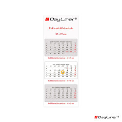 Speditőr naptár 3 tömb, 3 hónap SP-3 330 × 880 mm, fehér lapokkal Fejrész üres Dayliner 2027. Író- irodaszer, papíráru Dayliner