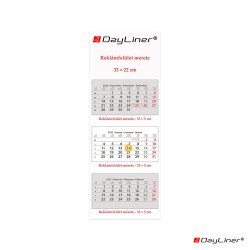 Speditőr naptár 3 tömb, 3 hónap SP-3 330 × 880 mm, fehér lapokkal Fejrész üres Dayliner 2027. Író- irodaszer, papíráru Dayliner