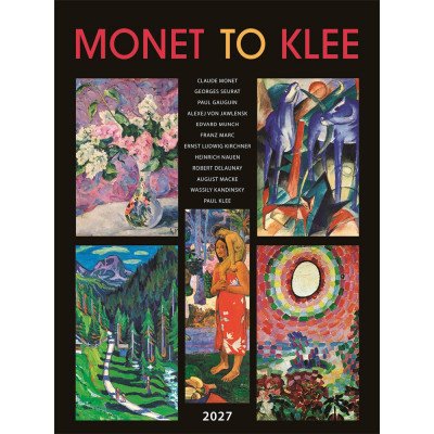 Falinaptár képes 420 × 560 mm, fehér lapokkal Monet to Klee Dayliner 2027.
