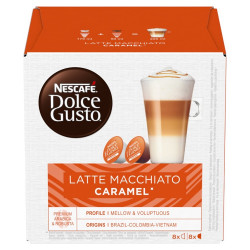 Kávékapszula, Nescafé Dolce Gusto Espresso Latte Macchiato, karamellás 8x2db kapszula Kapszulás kávék Nescafé