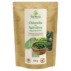 Algatabletta bio Chlorella és Spirulina 125g Biomenü Vitaminok, egészségmegőrzés BioMenü