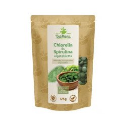 Algatabletta bio Chlorella és Spirulina 125g Biomenü Vitaminok, egészségmegőrzés BioMenü