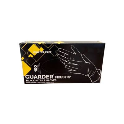 Gumikesztyű nitril púdermentes M 100 db/doboz Industry Guarder®_fekete