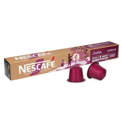 Kávékapszula, Nespresso kompatibilis, Nescafé India Espresso, 10db kapszula