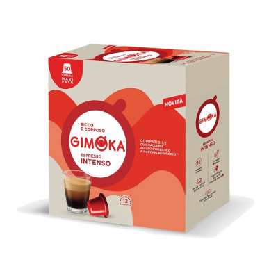 Kávékapszula, Nespresso kompatibilis, Gimoka Espresso Intenso, 50db kapszula