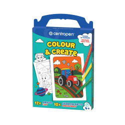 Filctoll készlet színezővel fiús Centropen Colour&Create 9350 12 klf. szín