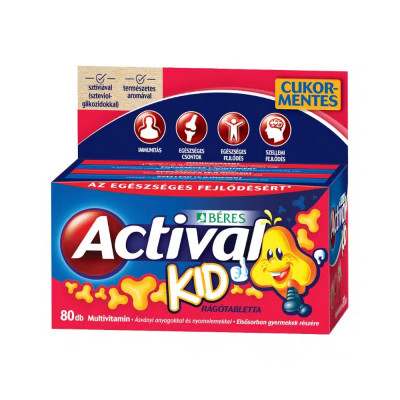 Actival Kid rágótabletta 80db Béres