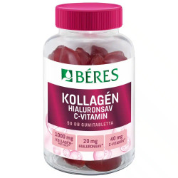 Kollagén+Hialuronsav+C-vitamin gumitabletta 50db Béres Vitaminok, egészségmegőrzés Béres
