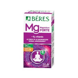 Magnézium 400mg+B6-vitamin Forte filmtabletta 50db Béres Vitaminok, egészségmegőrzés Béres