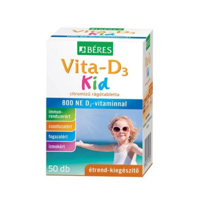 Vita-D3 Kid 800NE rágótabletta 50db Béres
