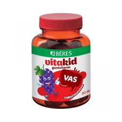Vitakid Vas cukormentes gumivitamin 30db Béres Vitaminok, egészségmegőrzés Béres