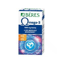 Omega-3 lágyzselatin kapszula 100db Béres Vitaminok, egészségmegőrzés Béres
