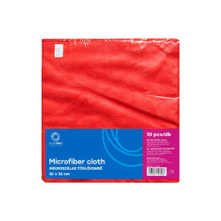 Törlőkendő mikroszálas 32 x 32 cm 300 g/m2 10 darab/csomag Bluering® Piros